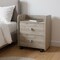 Homeroots 22" Gray Wood Two Drawer Nightstand 543671 - alternate 3