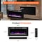 Edendirect 50-in W Black Wall mount LED Flat wall Electric Fireplace with Remote Control Included ZR-EF50 - alternate 4