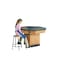 Diversified Spaces Octagon Workstation, Oak, Wood Frame, 62 in W, Red 1614KF - alternate 1