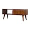 Homeroots 35in Brown Solid Wood Enclosed and Open Storage TV Stand 719193 - alternate 5
