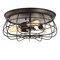 Jonathan Y Calvia 15.7" 3-Light Farmhouse Metal Cage Flush Mount, Oil Rubbed Bronze JYL9538A - alternate 1