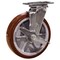 Service Caster 8 Inch Polyurethane Swivel Caster with Roller Bearing and Brake SCC-30CS820-PPUR-TLB - alternate 1