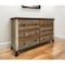 Homeroots 61" Brown Solid Wood Six Drawer Double Dresser 524540 - alternate 1
