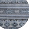 Homeroots 8' Blue Gray And Charcoal Round Tribal Washable Indoor Outdoor Area Rug 615400 - alternate 6
