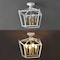 Jonathan Y Plains 12" 4-Light Modern Farmhouse Metal Open-Frame Pagoda LED Semi Flush Mount Mini Lantern, White/ JYL7610F - alternate 6