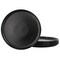 Our Table Landon 4 Piece 8.4 Inch Round Stoneware Salad Plate Set in Pepper 133178.04 - alternate 1