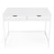Homeroots 40" White Solid Wood Writing Desk With Two Drawers 389450 - alternate 5