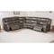 Homeroots Taupe Faux Leather Reclining L Shaped Six Piece Corner Sectional With Console 524223 - alternate 5