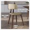 Leisuremod Modern Wooden Dining Chair, Walnut Color Frame in Cream, Clivo Collection CDWN-18CR - alternate 6