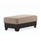Homeroots 48" Taupe and Espresso Faux Leather And Microfiber Tufted Storage Ottoman 608925 - alternate 4