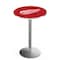 Holland Bar Stool Co 42" Stainless Steel Detroit Red Wings Pub Table, 36" dia. Top L214S4236DetRed - alternate 1