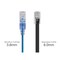 Monoprice Slim Cat6A Patch Cable, 5 Pack, 14 ft.Blue 15146 - alternate 2