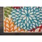 Homeroots 10' Green Orange Ivory And Blue Floral Indoor Outdoor Runner Rug 546685 - alternate 3