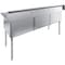 Amgood 78 in. x 30 in. Stainless Steel Three Compartment Sink with 24 in. x 24 in. x 14 in. Bowls SINK S3C-242414-NF-Z - alternate 6