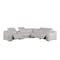 Homeroots Light Gray Italian Leather Power Reclining Curved Six Piece Corner Sectional With Console 544988 - alternate 1