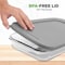 Nutrichef 8-Piece Deep Glass Baking Dish for Oven with Lids, Gray NCGL4XGY - alternate 2