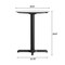 Flash Furniture 24" Round Tabletop, Seamless Surface Technology, White Faux Marble, 22x22 Black Table Height X-Base ST-RD24-WHMAR-T2222-GG - alternate 6