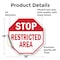 Signmission Stop Restricted Area, 18 Inch X 18 Inch, Vinyl Decal OC-D-18-177 - alternate 4