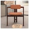 Leisuremod Velo Series Modern Dining Chair in Black Walnut Wood with Dark Brown Seat, 2PK VCBW-51DBR-2 - alternate 5