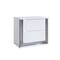Homeroots 25" White Solid and Manufactured Wood Lighted Two Drawer Nightstand 564662 - alternate 9