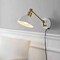 Jonathan Y Lisa 18" Swing Arm 1-Light Modern Midcentury Iron USB Charging Port LED Sconce, White/Brass Gold JYL1301A - alternate 10
