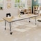 Flash Furniture Commercial Adjustable Height Rectangular Activity Table - Locking Casters-LT NAT XU-A2460-REC-LTNAT-T-P-CAS-GG - alternate 7