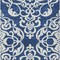 Homeroots 10' X 14' Navy Blue And Ivory Damask Washable Indoor Outdoor Area Rug 614448 - alternate 6