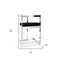 Homeroots 26" Black and Silver Velvet and Stainless Steel Low Back Counter Height Bar Chair 555078 - alternate 4