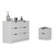 Homeroots Two Piece White Bedroom Set 526364 - alternate 1