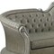 Homeroots 113" Bone Faux Leather Sofa And Toss Pillows With White Legs 491333 - alternate 3