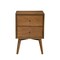 Homeroots 26" Solid Wood and Wood Two Drawer Nightstand 399263 - alternate 1