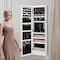 Simple Deluxe 47.2in Jewelry Cabinet Organizer Wall or Door Mounted with Full-Length Mirror and 6 LEDs Jewelry Or 3A88HICABTJEWHT - alternate 6