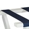 Homeroots Earth Friendly White Folding Luggage Rack With Navy Straps 383088 - alternate 5