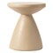 Leisuremod Dune 17 in Round Fiberstone Side Table, Pedestal Base, Weatherproof, Fully Assembled DST17BG - alternate 1