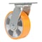 Vestil Polyurethane Swivel Caster 6 In. Diameter x 2 In. Width 1212 Lb. Capacity Orange/Silver CST-VE-6X2PUA-S - alternate 5