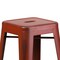 Flash Furniture 4 "H Backless Distressed Red Metal Barstool, PK4 4-ET-BT3503-30-RD-GG - alternate 6