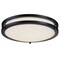Westinghouse Lauderdale 16in 23W LED Indoor Flush Mount, Color Temp Select, Matte Black, Frosted Acrylic 6136500 - alternate 1