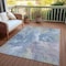 Homeroots 3' X 5' Denim Blue And Linen Abstract Washable Indoor Outdoor Area Rug 615596 - alternate 3