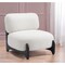 Homeroots 30" White And Black Sherpa And Upholstered Side Chair 572306 - alternate 7