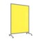 Ghent EZ Mobile Glassboard, Aluminum Frame, Magnetic, 75"H x 50"W, Yellow EZ1MA7550YW - alternate 1