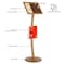 M&T Displays Copper 11 x 17 Inch Pedestal Sign Holder with Clear Brochure Holder Menu Board Floor Standing UCUMB11517X9002 - alternate 2