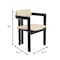Leisuremod Velo Series Modern Dining Chair in Black Wood with Off White Seat VCBL-51OW - alternate 6