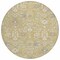 Homeroots 8' Gold Ivory And Gray Round Oriental Washable Indoor Outdoor Area Rug 598042 - alternate 5