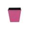 Homeroots 5in Hot Pink Recycled Plastic Indoor Outdoor Square Pot Planter 488255 - alternate 1