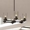 Vaxcel Maple Valley 6-Light Chandelier, Matte Black, Clear Ribbed Glass, 22-In. Wide H0326 - alternate 8