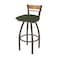 Holland Bar Stool Co Revelle 30in Swivel Bar Stool with Bronze Finish, Medium Back and Canter Pine Seat 881 - alternate 1