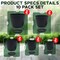 Campior Plastic Plant Pots with Drainage, Home Decor Flower Pot, Stackable Design for Indoor Outdoor Use, 10PK CMP10BL - alternate 5