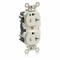 Leviton Straight Blade Receptacle, 5-20R, 20 A, 125V AC, Flush Mount, Self-Grounded M8300-T - alternate 1