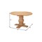 Homeroots 48" Brown Solid Wood Pedestal Base Round Top Dining Table 643962 - alternate 5