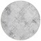 Homeroots 8' Gray Charcoal And Silver Round Geometric Washable Indoor Outdoor Area Rug 588270 - alternate 4